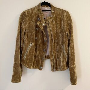 We The Free Tan Velvet Jacket